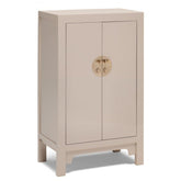 Golden Dragon Oriental Painted Solid Wood Grey Medium Cabinet 70x40x120cm